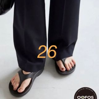 ウーフォス(OOFOS)の26  ウーフォス リカバリーサンダル ブラック(サンダル)