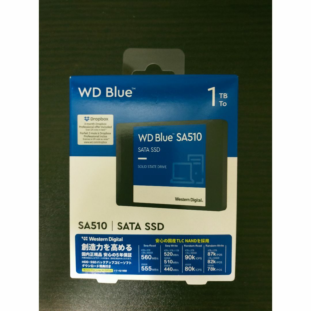 PCパーツWestern Digital SATA SSD 容量 1TB WD Blue