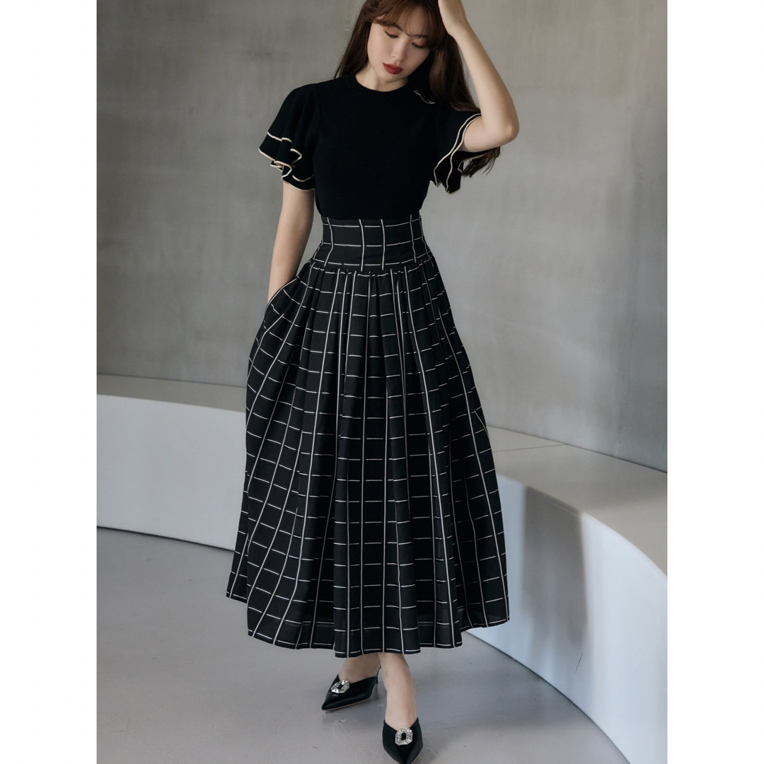 herlipto Checked Jacquard Volume Skirt小嶋陽菜