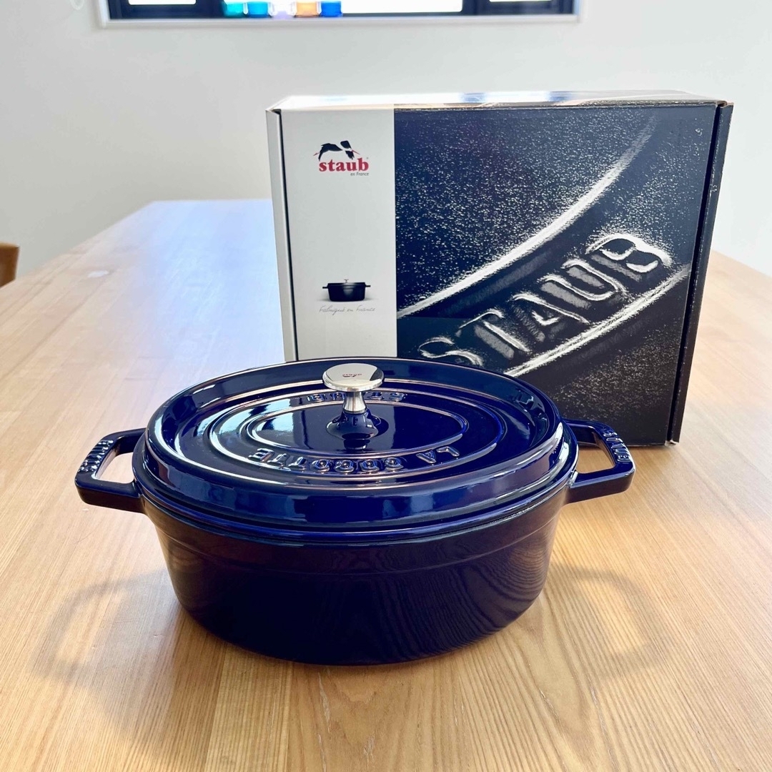 staub ストウブ  ピコ ココット オーバル  グランブルー 27cm