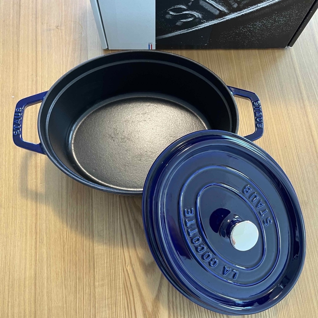 staub ストウブ  ピコ ココット オーバル  グランブルー 27cm