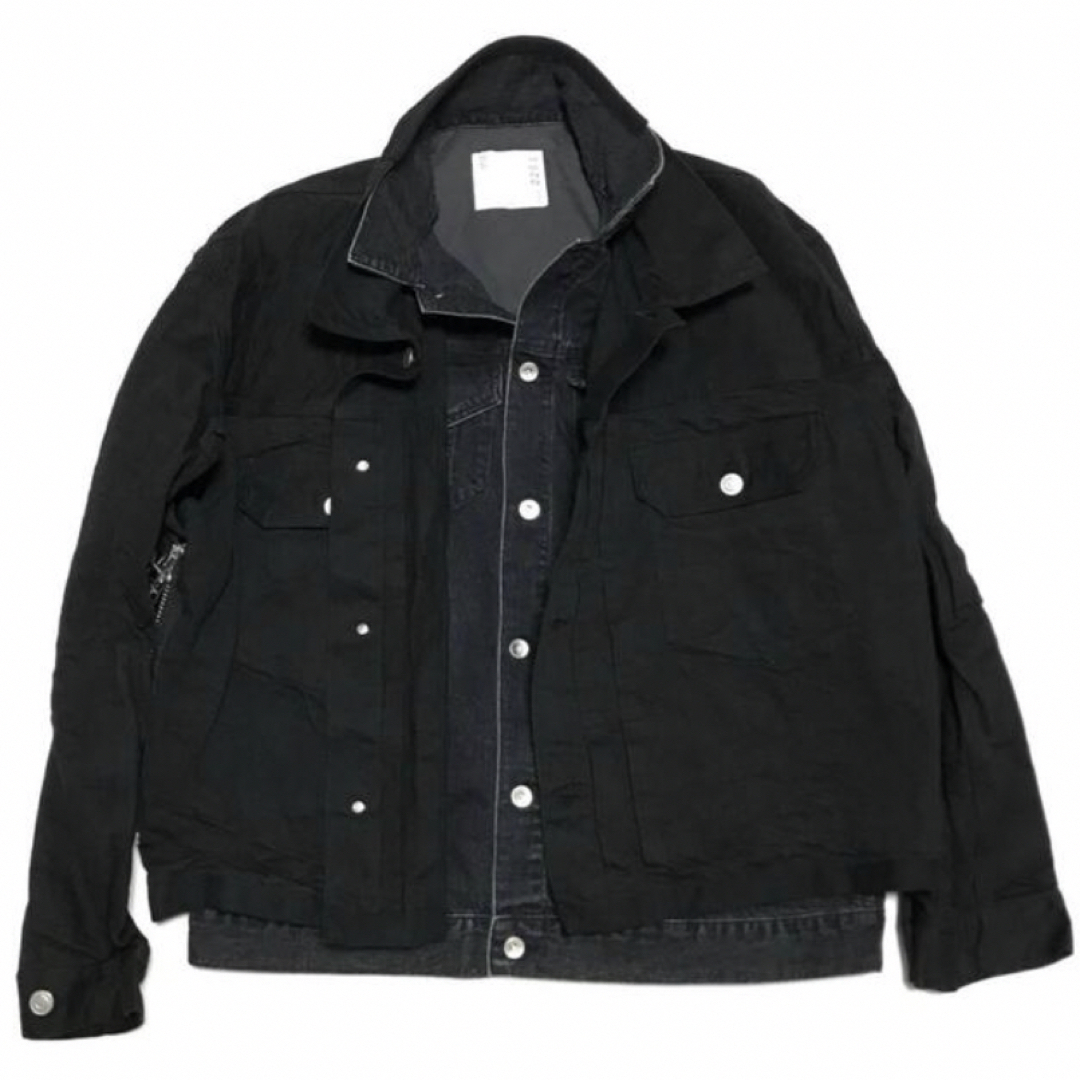 sacai - sacai 20ss レイヤードデニムジャケットの通販 by かず's shop sacai - sacai 20ss レイヤードデニムジャケットの通販 by かず's shop
