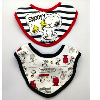 スヌーピー(SNOOPY)のスヌーピー　スタイ　2個まとめ売り(ベビースタイ/よだれかけ)