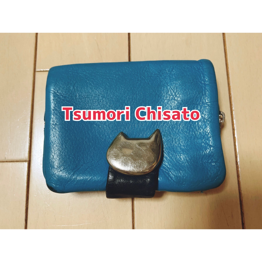 tsumori chisato/二つ折り財布/猫/ターコイズブルー | フリマアプリ ラクマ