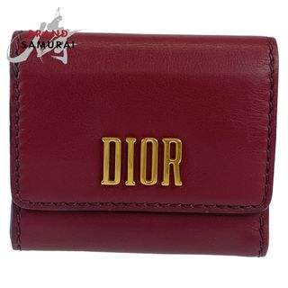 Dior ディオール◆財布　トロッター 総ロゴ　D金具　保証書あり　ワインレッド