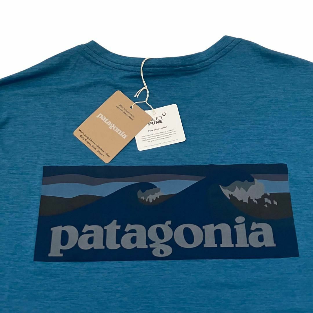 patagonia(パタゴニア)の【新品未使用】Patagonia ロンT 45170 ブルー Mサイズ メンズのトップス(Tシャツ/カットソー(七分/長袖))の商品写真