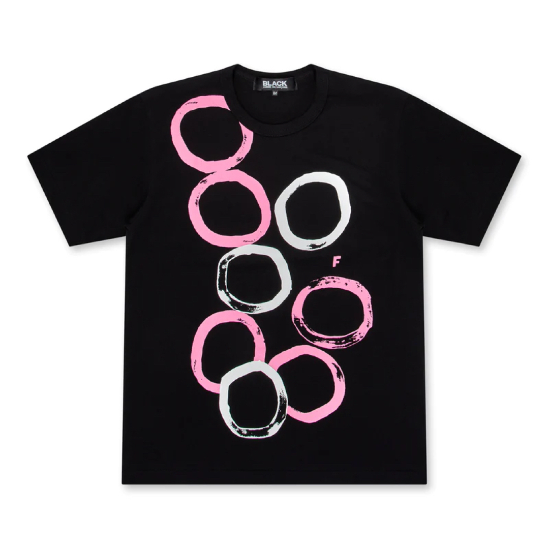 Tシャツ/カットソー(半袖/袖なし)ブラックコムデギャルソン BLACK 半袖Tシャツ ブラック ピンク ギャルソン