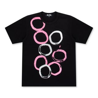 ブラックコムデギャルソン(BLACK COMME des GARCONS)のブラックコムデギャルソン BLACK 半袖Tシャツ ブラック ピンク ギャルソン(Tシャツ/カットソー(半袖/袖なし))