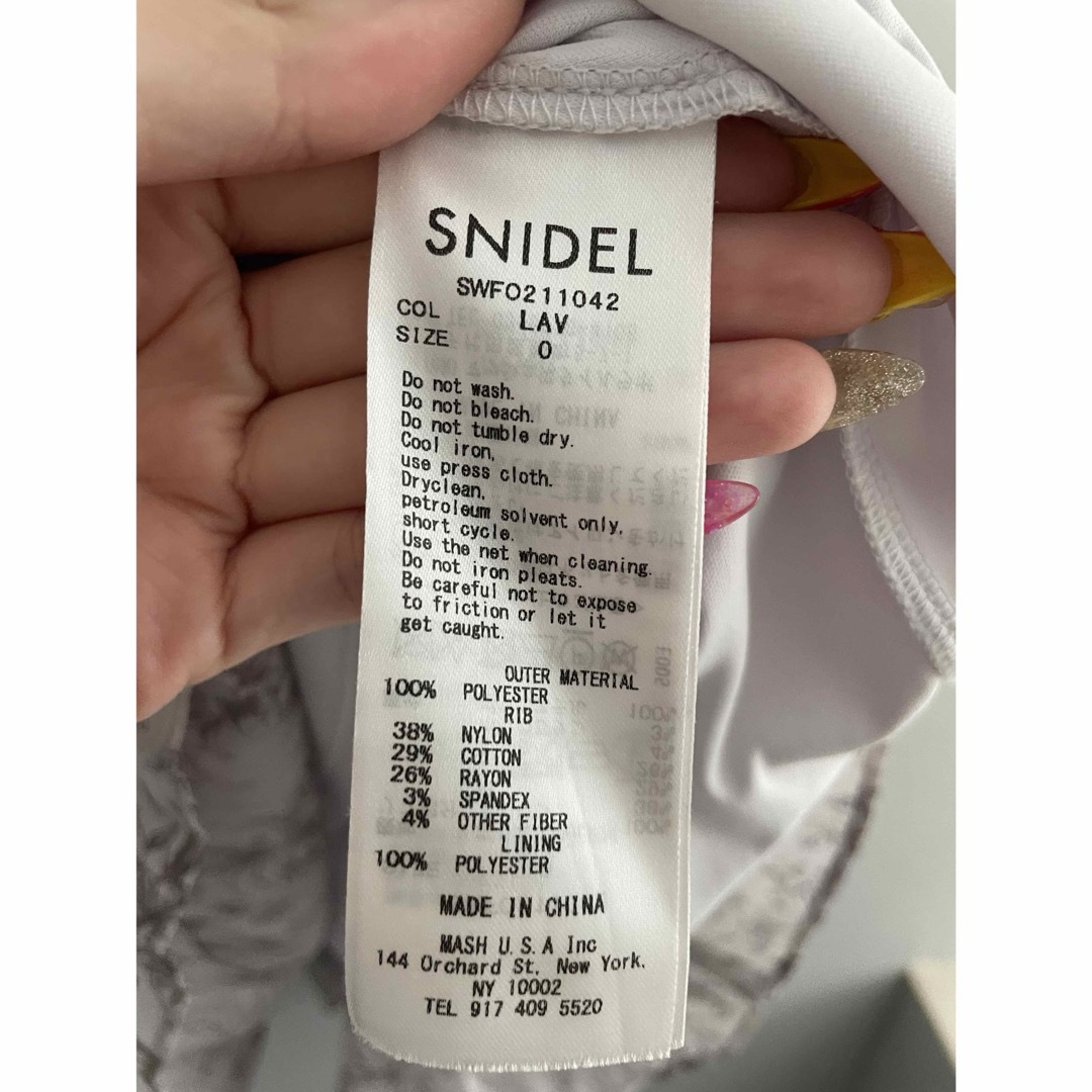 SNIDEL(スナイデル)のウエストリブプリーツワンピース size0 レディースのワンピース(ロングワンピース/マキシワンピース)の商品写真