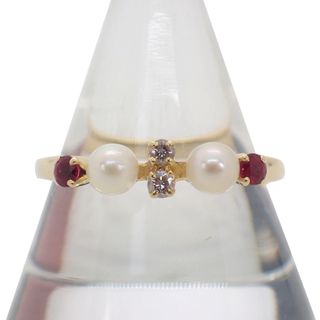 新品仕上げ済 MIKIMOTO ミキモト パール リング 指輪 K18YG イエローゴールド 8号 #48【ジュエリー】