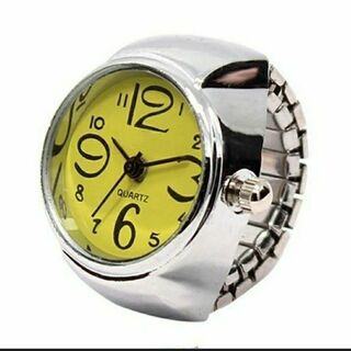 新品　未使用　指輪　時計　シンプル　9色対応　黄色　(リング(指輪))