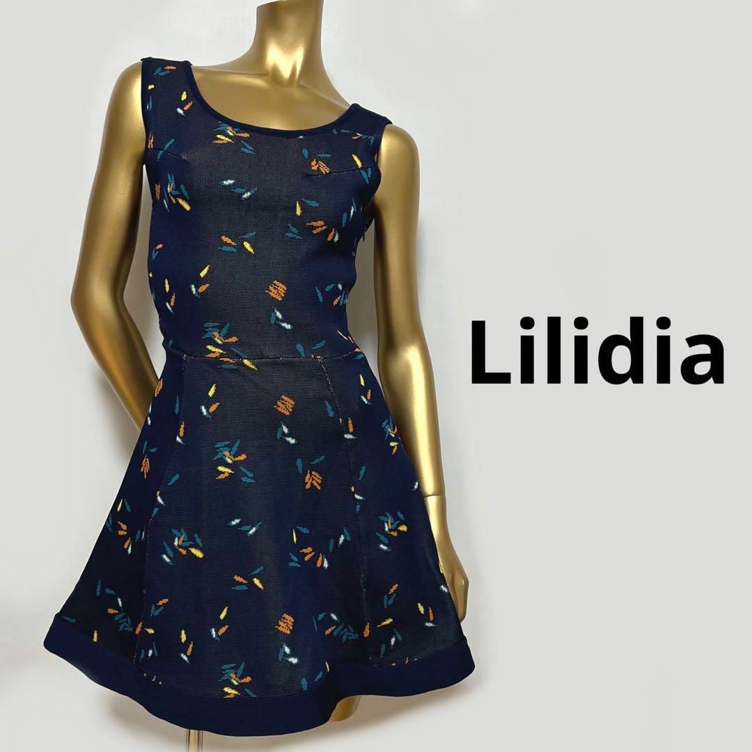 Lilidia(リリディア)の【2993】Lilidia 厚手 ノースリーブ ワンピース レディースのワンピース(ミニワンピース)の商品写真