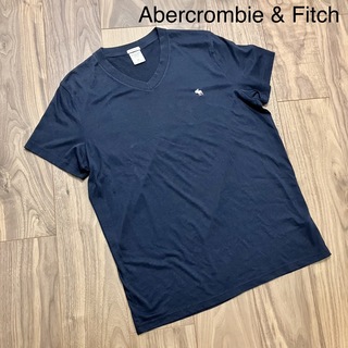 アバクロンビーアンドフィッチ(Abercrombie&Fitch)のAbercrombie & Fitch 半袖Tシャツ　Vネック　xl ネイビー(Tシャツ/カットソー(半袖/袖なし))