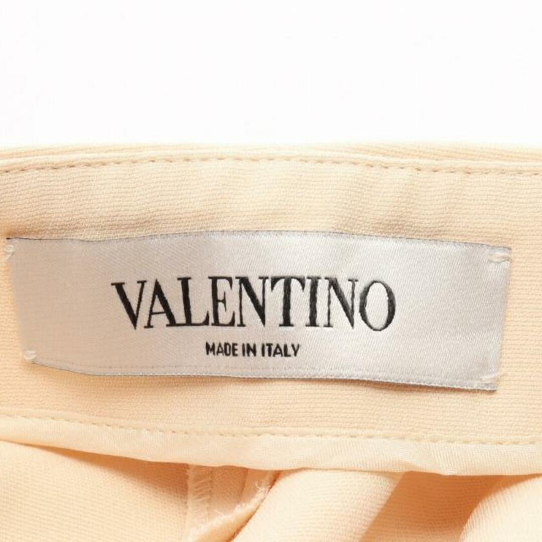 VALENTINO(ヴァレンティノ)の ストレート パンツ シルク ウール アイボリー レディースのパンツ(その他)の商品写真