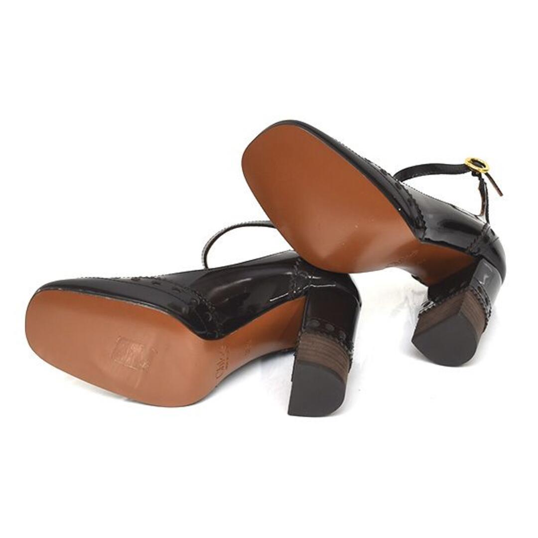 新品❤️クロエ ベルト スカラップ スクエアトゥ パンプス 36.5(約23.5-