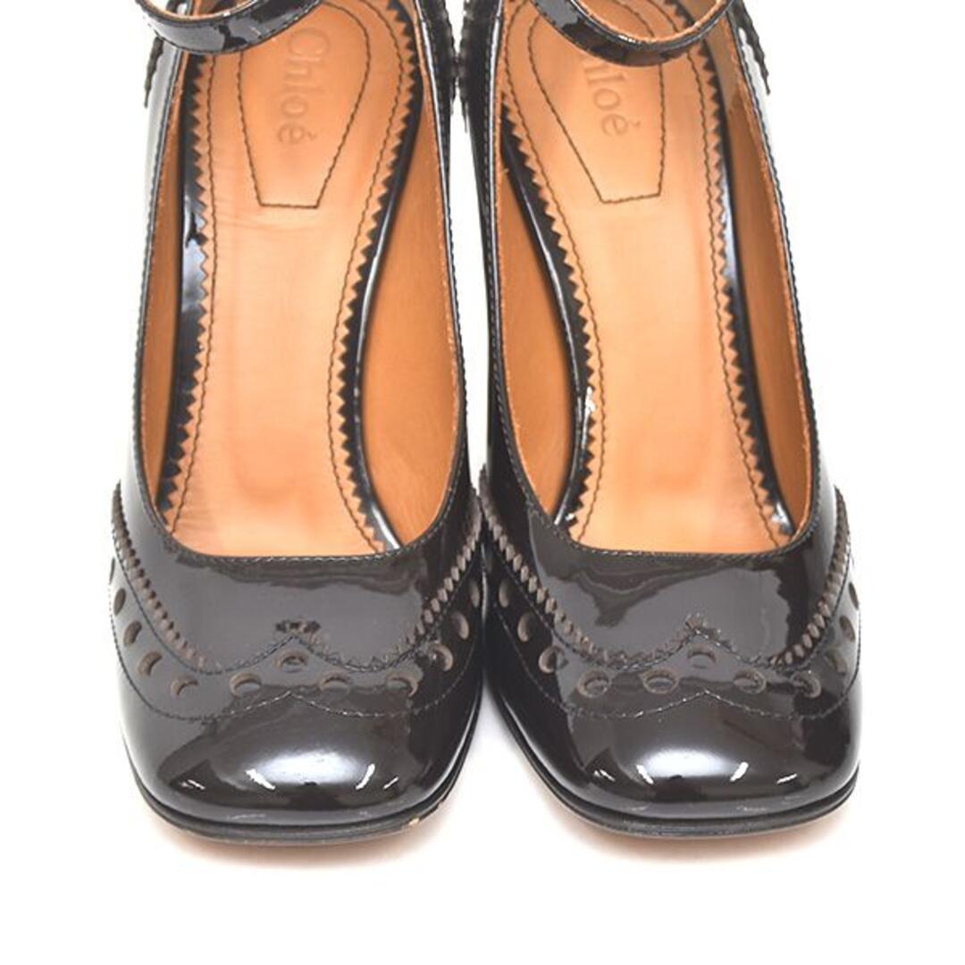 新品❤️クロエ ベルト スカラップ スクエアトゥ パンプス 36.5(約23.5-