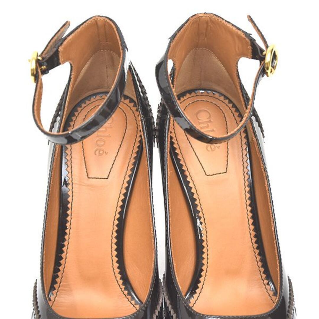新品❤️クロエ ベルト スカラップ スクエアトゥ パンプス 36.5(約23.5-