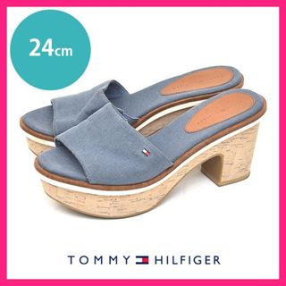 トミーヒルフィガー(TOMMY HILFIGER)の美品♪トミー ヒルフィガー キャンバス サンダル 24cm(サンダル)