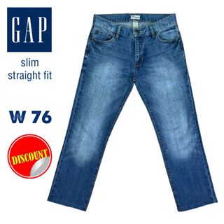 ギャップ(GAP)のGAPメンズ☆スリムストレートフィット くるぶし丈カット ブルーデニム ジーンズ(デニム/ジーンズ)