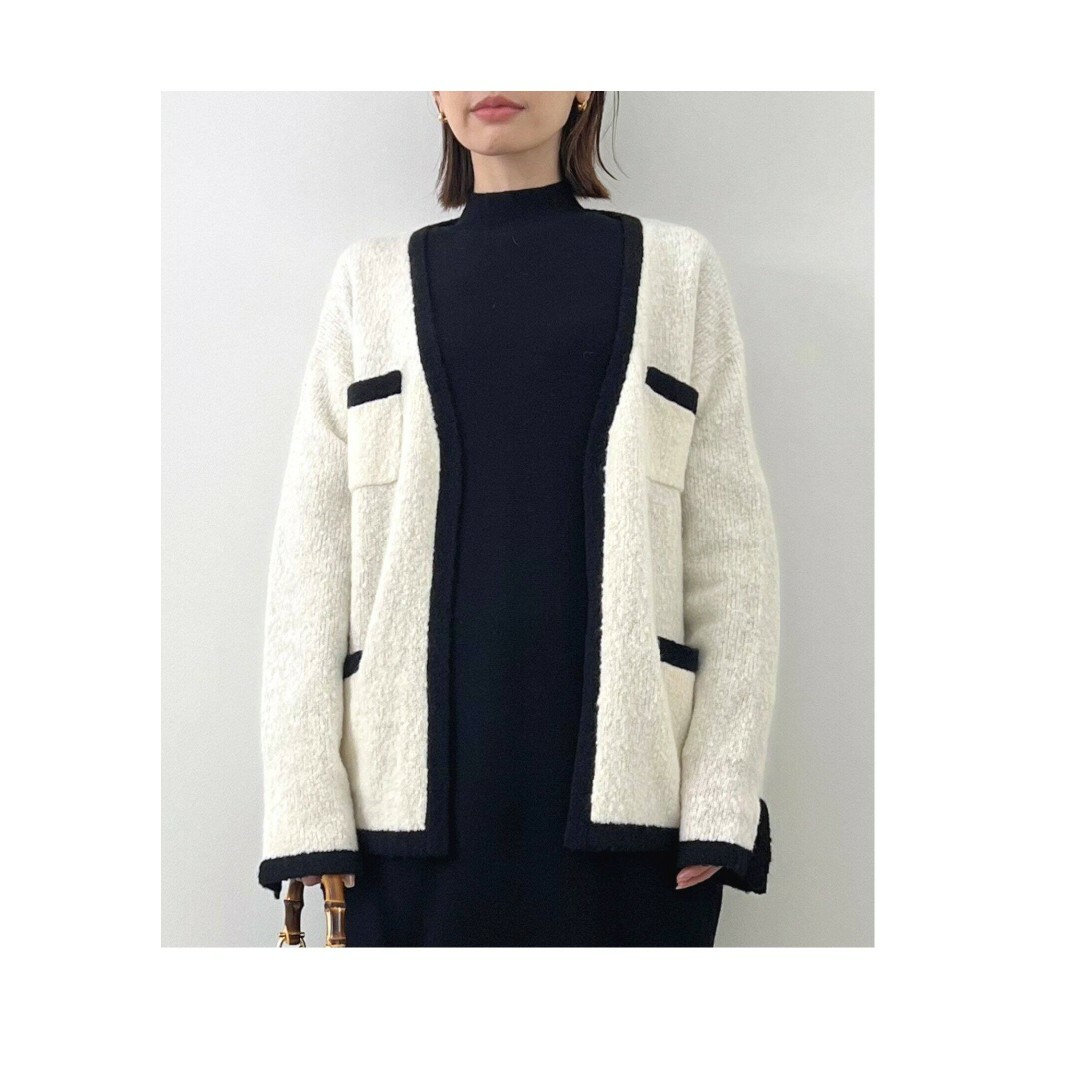 L'Appartement Bicolor knit cardiganアパルトモン