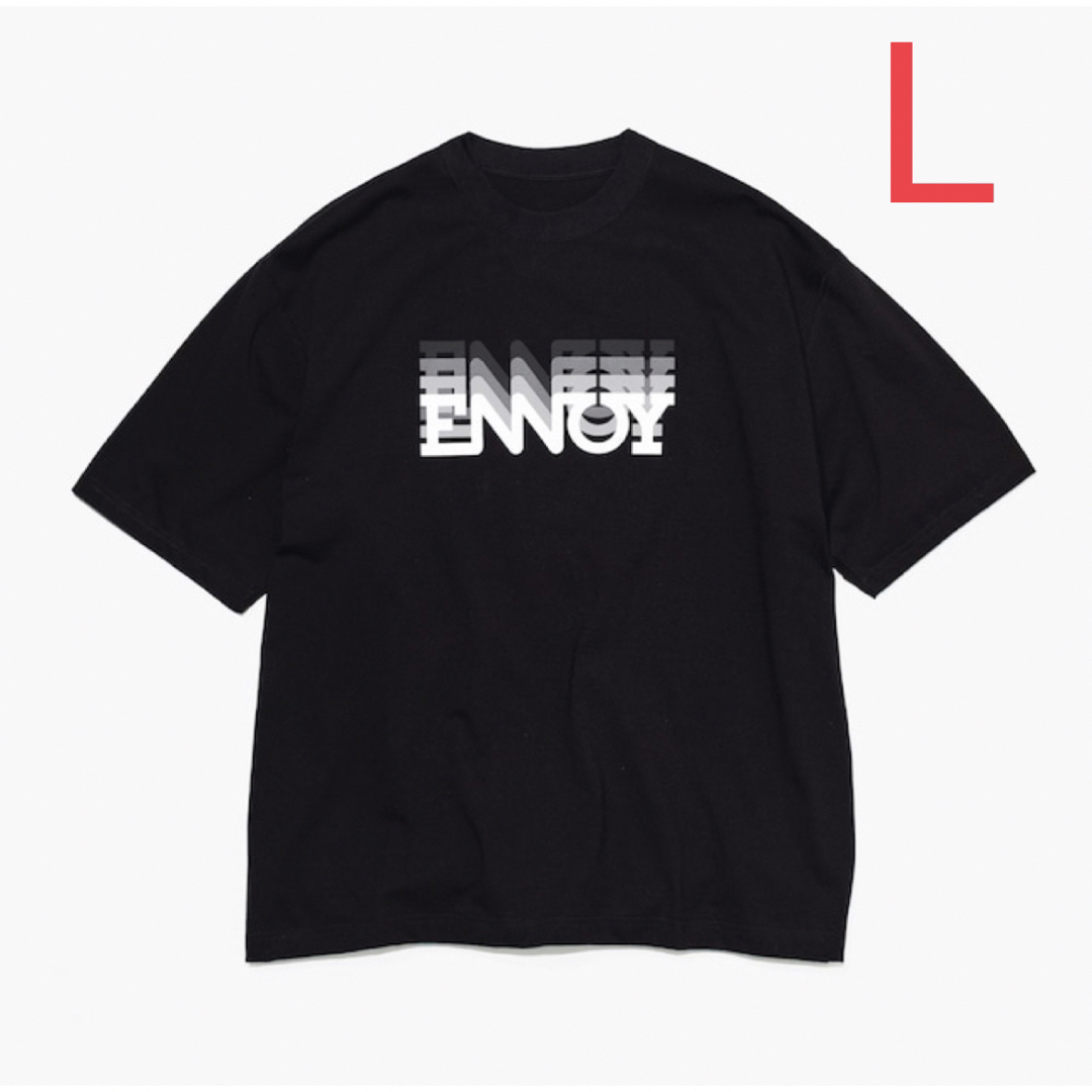 1LDK SELECT(ワンエルディーケーセレクト)のennoy ELECTRIC LOGO GRADATION ブラック Tシャツ メンズのトップス(Tシャツ/カットソー(半袖/袖なし))の商品写真