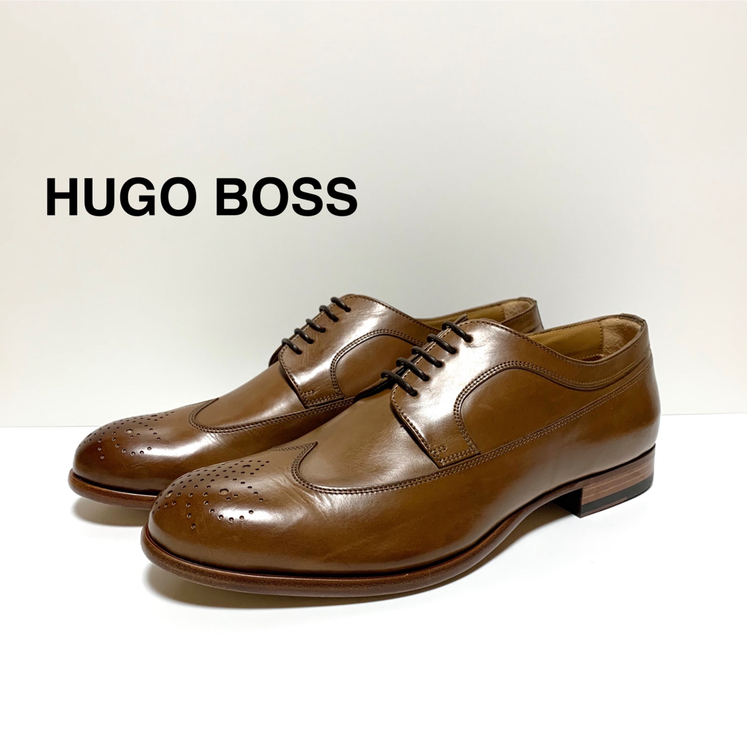 HUGO BOSS - ☆美品 ヒューゴボス 外羽根 ウイングチップ レザー