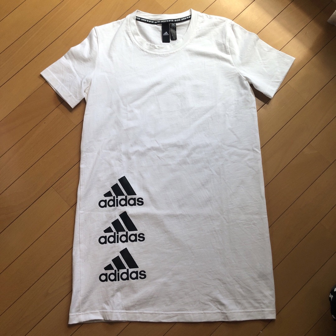 adidas(アディダス)のadidas レディースロングTシャツ　M レディースのトップス(Tシャツ(半袖/袖なし))の商品写真