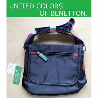 ユナイテッドカラーズオブベネトン(UNITED COLORS OF BENETTON.)の【スレ傷あり】ユナイテッド　カラーズ　オブ　ベネトン　ショルダーバッグ　黒(ショルダーバッグ)