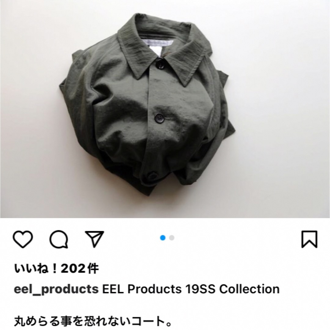 EEL(イール)の美品 EEL イールProducts Center Coat  メンズのジャケット/アウター(ステンカラーコート)の商品写真