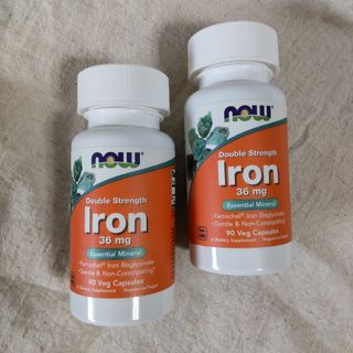 ナウフーズ(Now Foods)の《匿名配送 ゆうパケットプラス》now Iron 鉄  36mg ２個セット(その他)