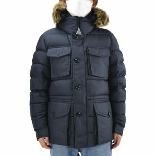 モンクレール(MONCLER)の【NAVY】モンクレール MONCLER ダウンジャケット メンズ ブルゾン フード付き ファー付き ネイビー CHEVREUSE GIUBBOTTO【送料無料】(ダウンジャケット)