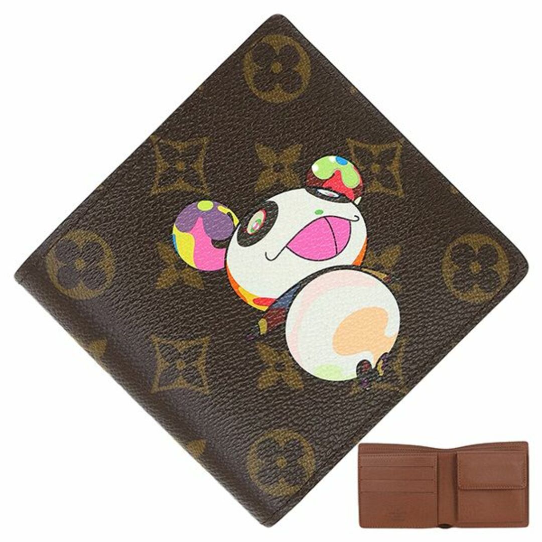 LOUIS VUITTON - ルイヴィトン 二つ折り 財布 ウォレット メンズ レディース モノグラム パンダ ブラウン 未使用 155893