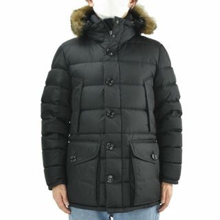 モンクレール(MONCLER)の【BLACK】モンクレール MONCLER ダウンジャケット ブルゾン メンズ  フード付き ファー付き ナイロンジャケット ブラック 黒 CLUNY GIUBBOTTO【送料無料】(ダウンジャケット)