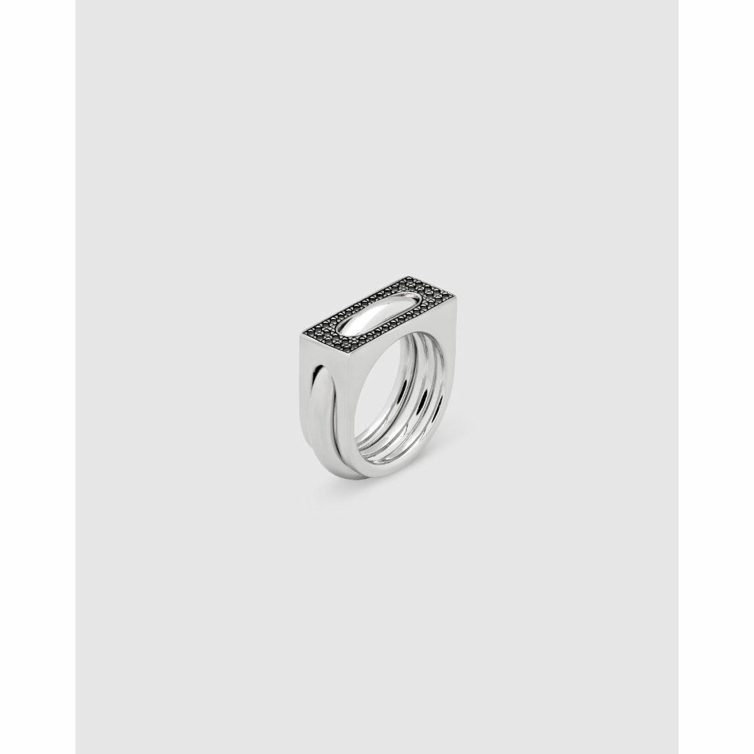 TOM WOOD - 新品格安 TOM WOOD cage リング ブラックスピネル シルバー TOM WOOD - 新品格安 TOM WOOD cage リング ブラックスピネル シルバー