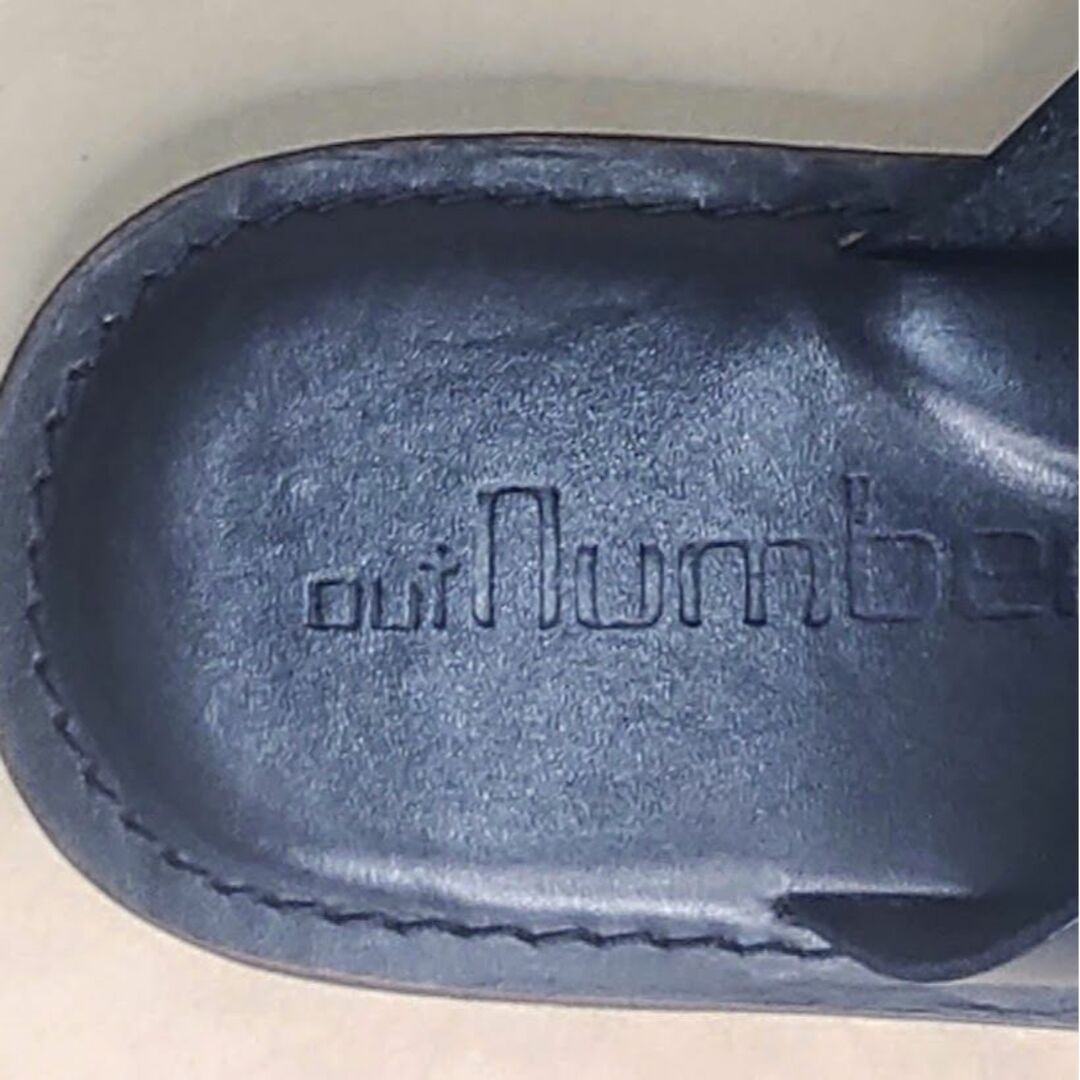メンズサンダル 黒本革 outNumber #8000 L=26-27cm メンズの靴/シューズ(サンダル)の商品写真