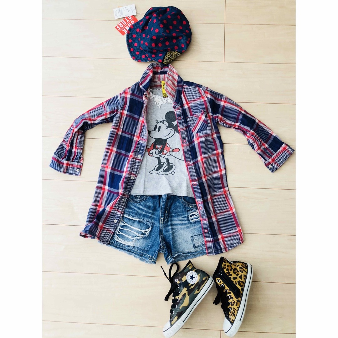 JUNK STORE(ジャンクストアー)のJUNK STORE他 Tシャツ4枚　女児 120 キッズ/ベビー/マタニティのキッズ服女の子用(90cm~)(Tシャツ/カットソー)の商品写真