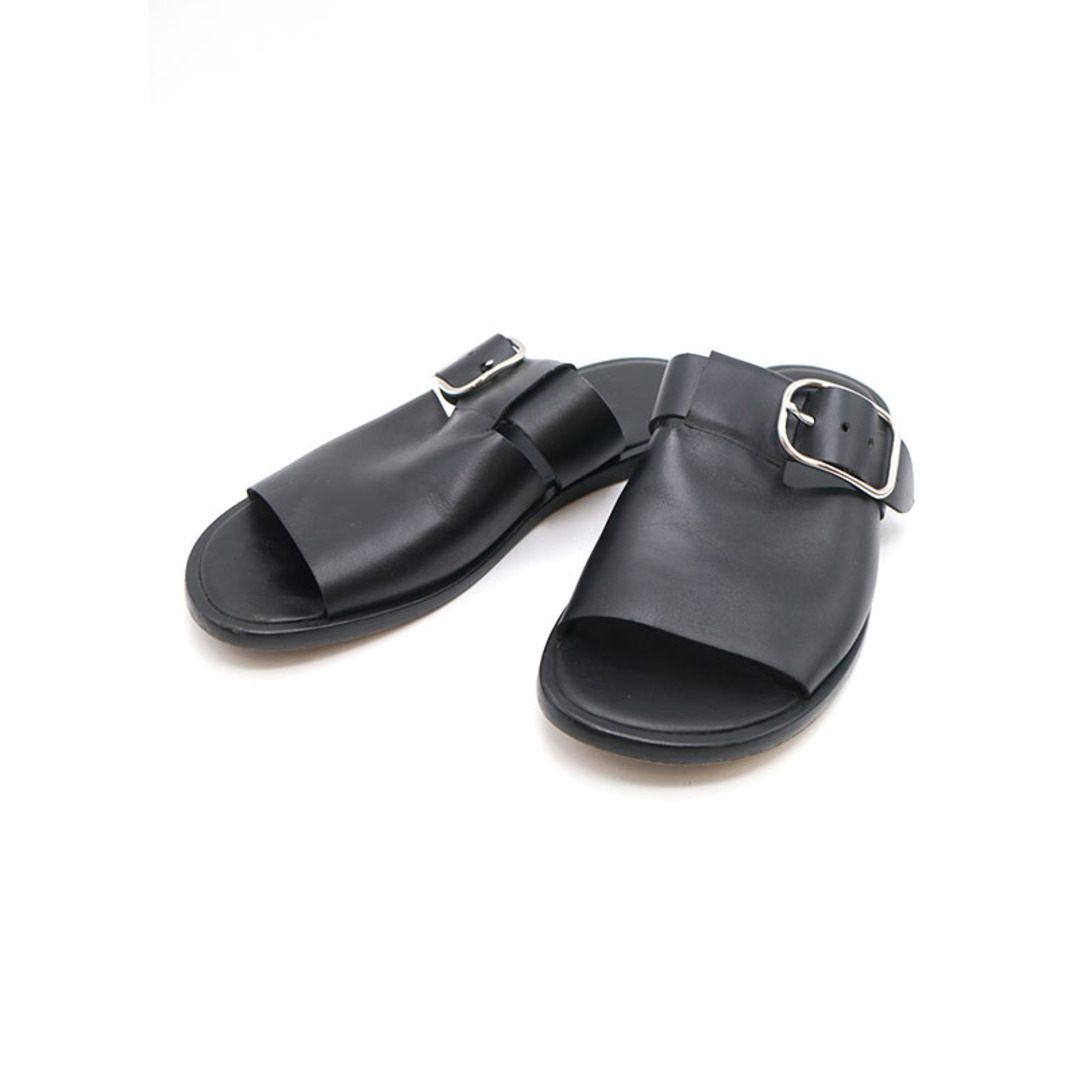 Hermes - HERMES エルメス レザーサンダル ブラック 41 1/2の通販 by