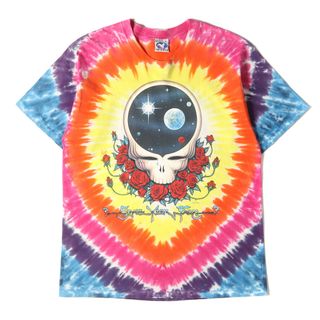 Vintage Rock Item 90s Grateful Dead Space Your Face タイダイ染め クルーネック 半袖 Tシャツ LIQUID BLUEボディ / USA製 マルチカラー L ロック バンド アーティスト ミュージシャン トップス カットソー 古着 【メンズ】【中古】(Tシャツ/カットソー(半袖/袖なし))