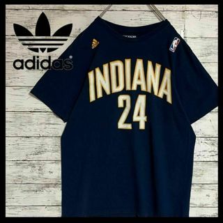 アディダス(adidas)の【希少レア】アディダス⭐︎NBAチームロゴ半袖Tシャツ　紺　入手困難　M98(Tシャツ/カットソー(半袖/袖なし))