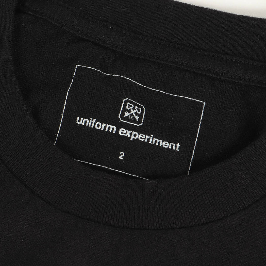 uniform experiment(ユニフォームエクスペリメント)のUNIFORM EXPERIMENT ユニフォームエクスペリメント Tシャツ サイズ:2 20SS エアラインタグ プリント クルーネック 半袖 Tシャツ AIRLINE TAG TEE ブラック 黒 トップス カットソー 【メンズ】 メンズのトップス(Tシャツ/カットソー(半袖/袖なし))の商品写真