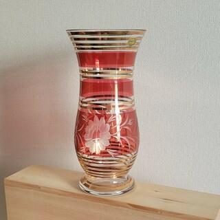 フラワーベース　花瓶　ボヘミアンクリスタル