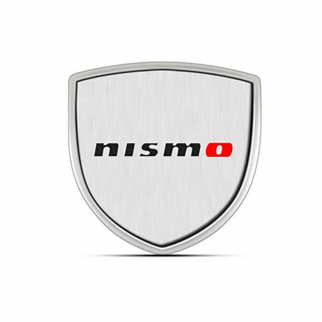 nismo(ニスモ)のNISMO 　シルバー 　3D金属ステッカー ブラック　1枚 自動車/バイクの自動車(車外アクセサリ)の商品写真