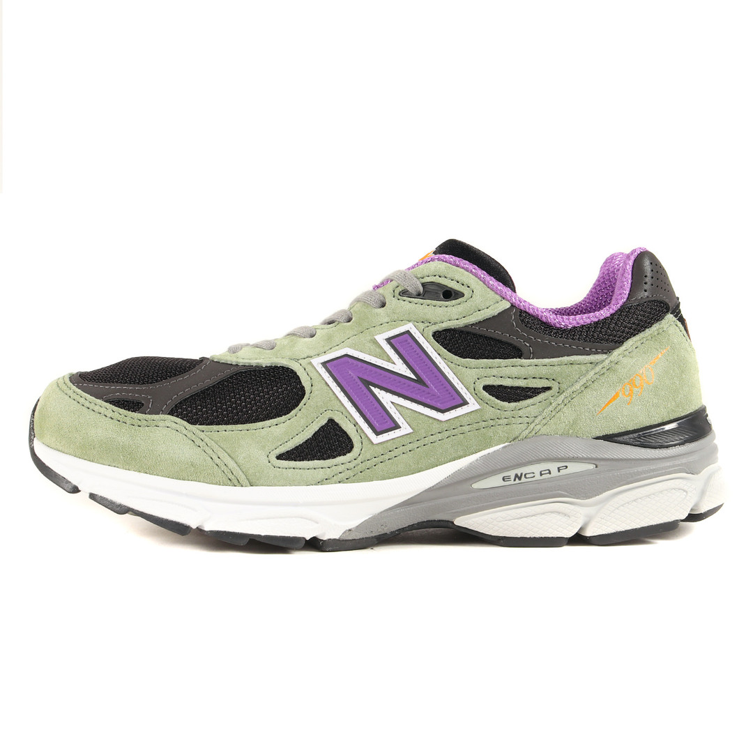 NEW BALANCE ニューバランス スニーカー サイズ:26.5cm 22AW TEDDY SANTIS M990 TC3 / M990 V3 (MADE IN U.S.A) グリーン パープル US8.5 D シューズ 靴 コラボ ブランド カジュアル 【メンズ】【美品】