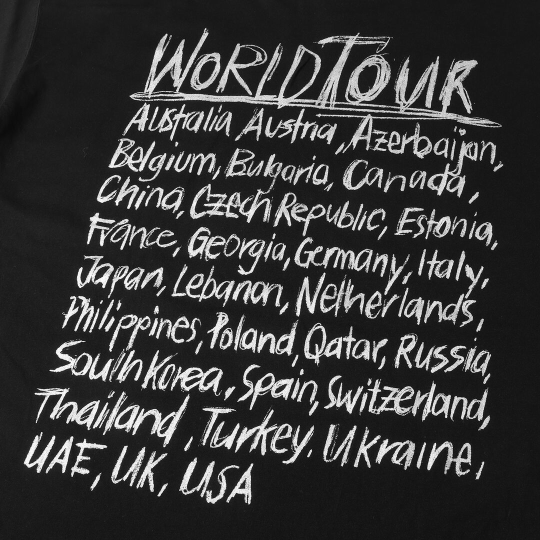 VETEMENTS ヴェトモン Tシャツ サイズ:XS 22SS ワールドツアー オーバーサイズ クルーネック 半袖 Tシャツ WORLD TOUR  T-SHIRT ブラック 黒 トップス カットソー 【メンズ】【中古】【美品】