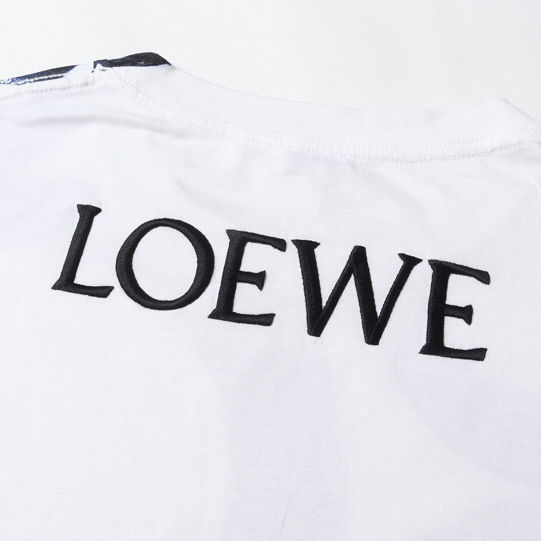 LOEWE ロエベ Tシャツ サイズ:S 20AW バックロゴ 刺繍 サークル グラフィック クルーネック 半袖 Tシャツ H526341XAZ  ホワイト 白 トップス カットソー 【メンズ】【中古】