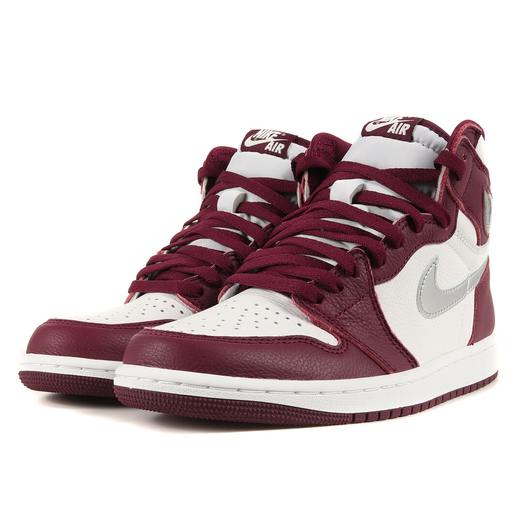 NIKE(ナイキ)のNIKE ナイキ スニーカー サイズ:26.0cm AIR JORDAN 1 RETRO HIGH OG BORDEAUX (555088-611) ボルドー メタリックシルバー US8 レトロハイ シューズ 靴 ブランド ハイカット【メンズ】【中古】【美品】 メンズの靴/シューズ(スニーカー)の商品写真