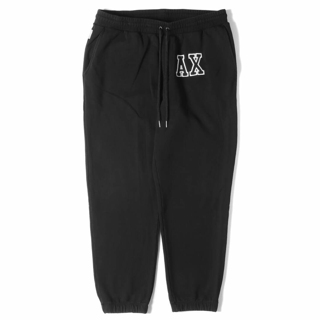 ARMANI EXCHANGE アルマーニエクスチェンジ パンツ サイズ:XL AX ロゴ ワッペン スウェット (6GZP99 ZJ1LZ) 裏毛 19AW ブラック 黒 ズボン ボトムス シンプル カジュアル ブランド【メンズ】