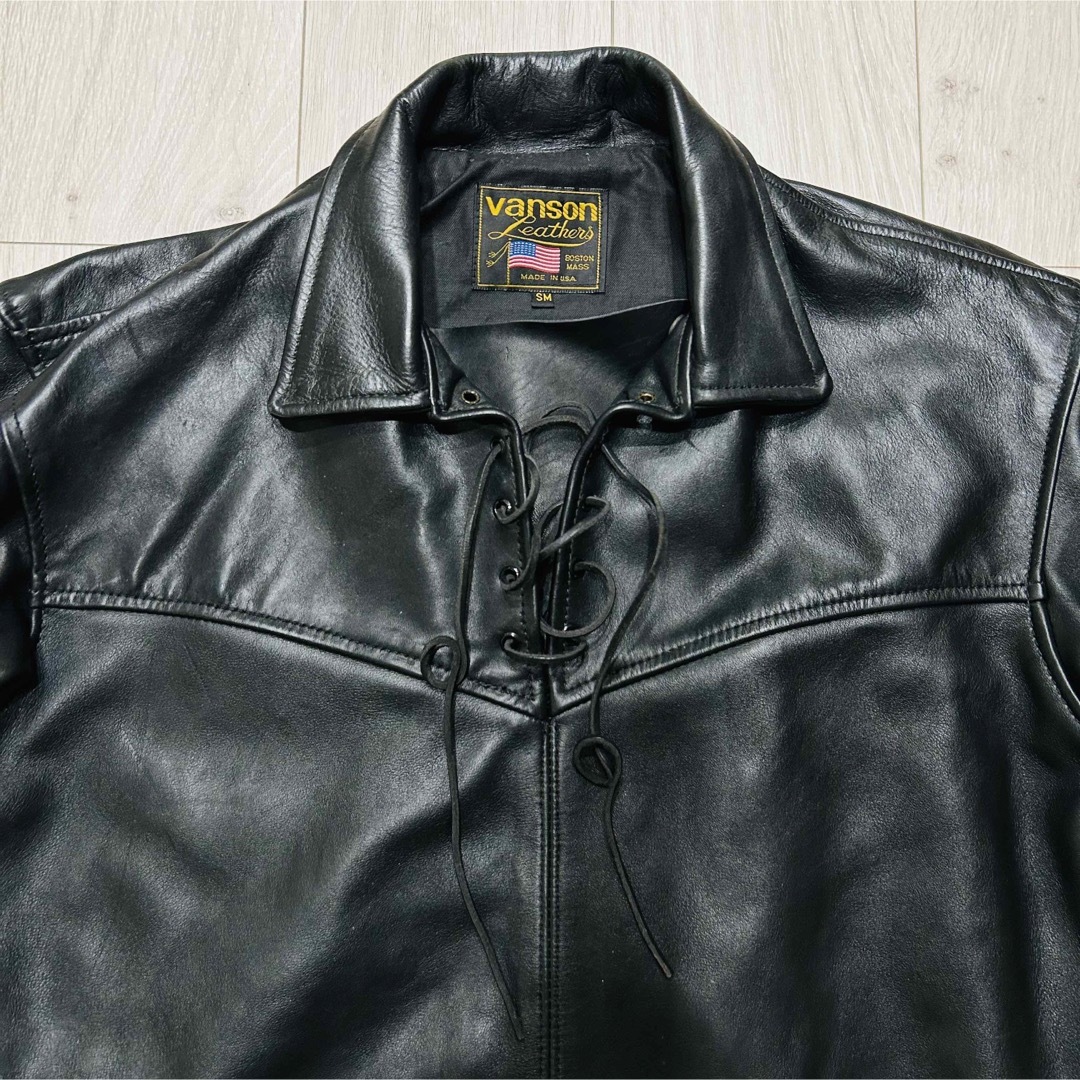 VANSON　プルオーバー　レザージャケット　デンバー　ライダースジャケット　L