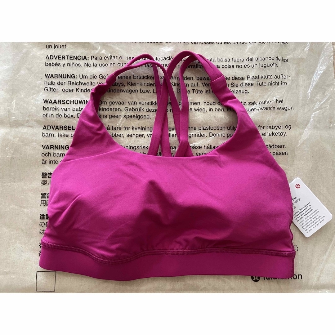 新品 ルルレモン Energy Bra（サイズ2、ピンク） 3