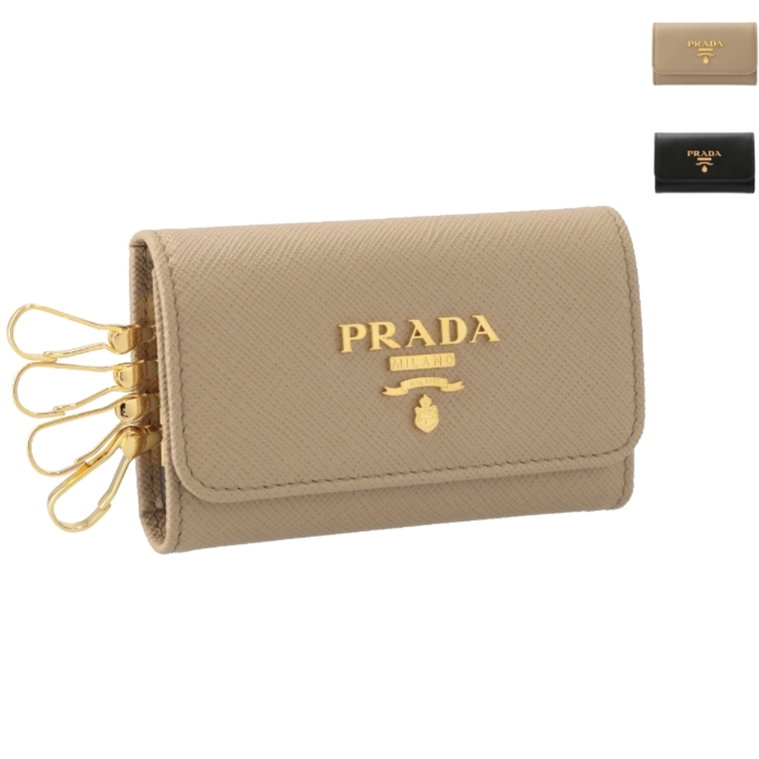 PRADA - プラダ PRADA キーケース 三つ折り4連 サフィアーノ バイ